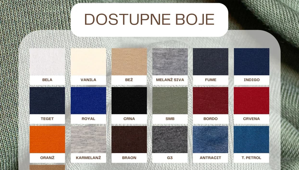 Dostupne boje za materijal ROKO