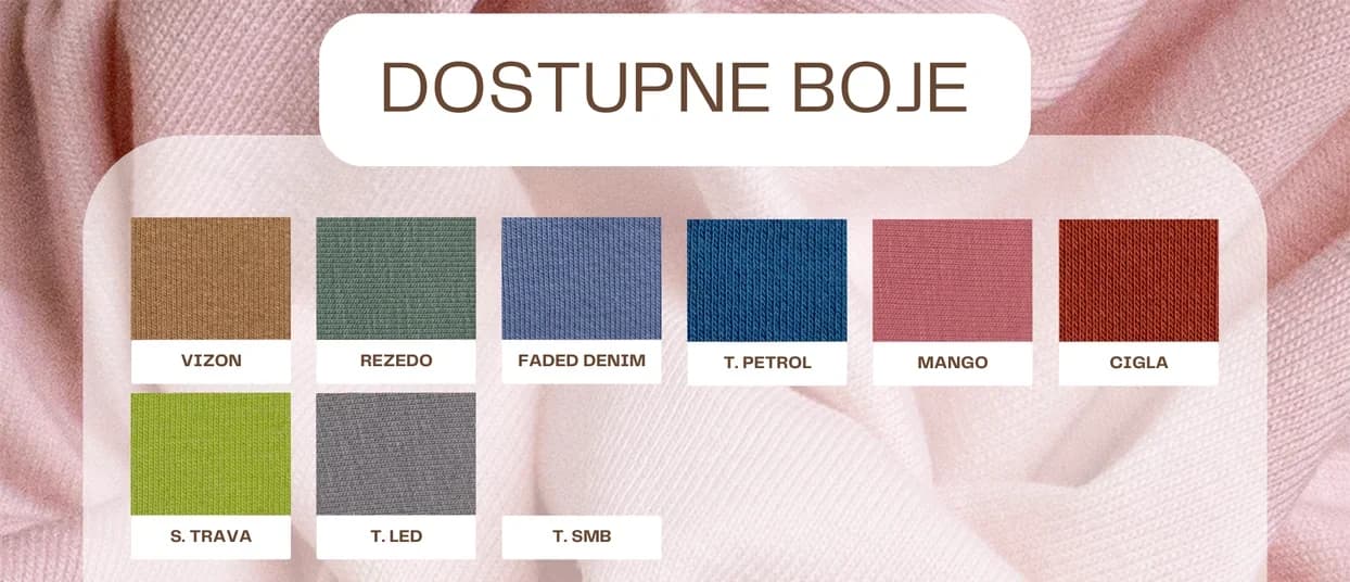 Dostupne boje za materijal SINGL PENJA 30/1, deo 2